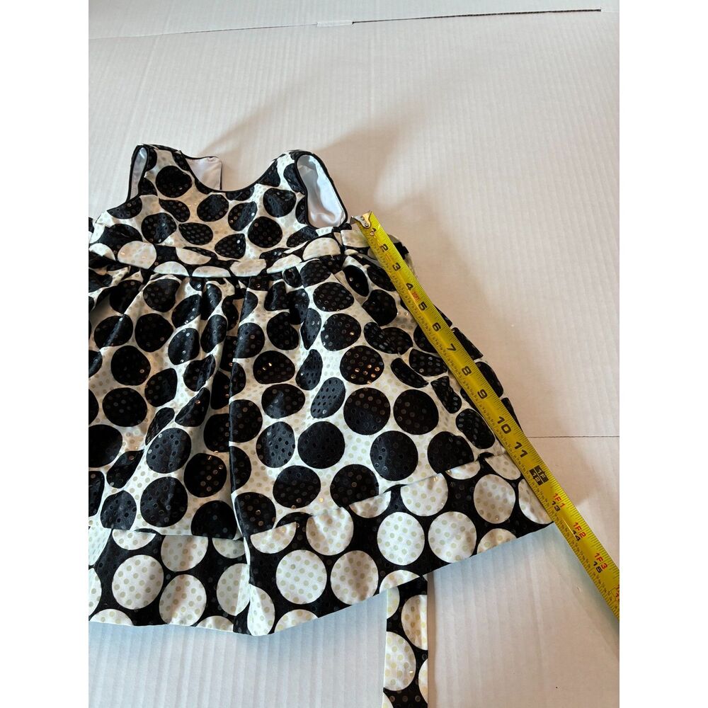 Marmellata Girls 18M Black & White Polka Dot High-Low Party Dress
